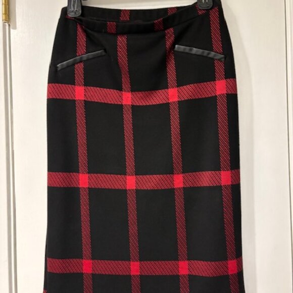 Jules & Leopold - Red/Black Plaid Skirt - Size S - Picture 1 of 5